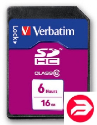 Verbatim 16Gb SDHC HD Video 180 minute class6