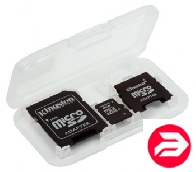 Kingston 8Gb MicroSDHC Class4 + 2 Adapters <SDC4/8GB-2ADP>