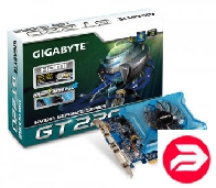 Gigabyte PCI-E NV GV-N220D2-1GI GF220 1024Mb 128bit DDR2 625/800 HDMI+DVI-I RTL