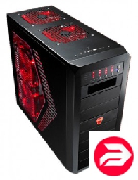 AeroCool Rs-9 black Devil Red edition w/o PSU ATX 2*USB audio E-SATA red LED