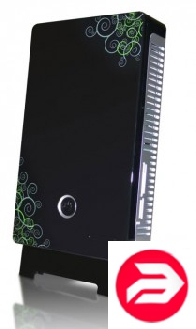 Ezcool W-100Q black+green bubbles 60W miniITX card reader USB 2.0 Audio