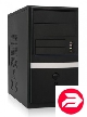 Foxconn KS-218 black/silver 400W mATX 2*USB Audio Mic Fan AirDuct