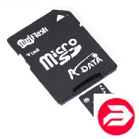 A-Data 4Gb microSDHC black class 6 + adapter