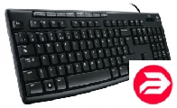 Logitech Keyboard K200, USB, black, Rtl, [920-002779]