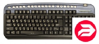  Oklick 320M Black/blue mmedia (PS/2+USB) + USB 